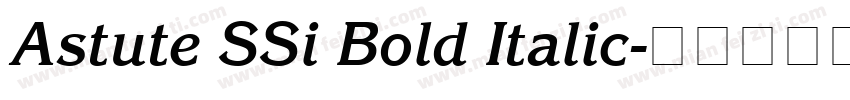 Astute SSi Bold Italic字体转换